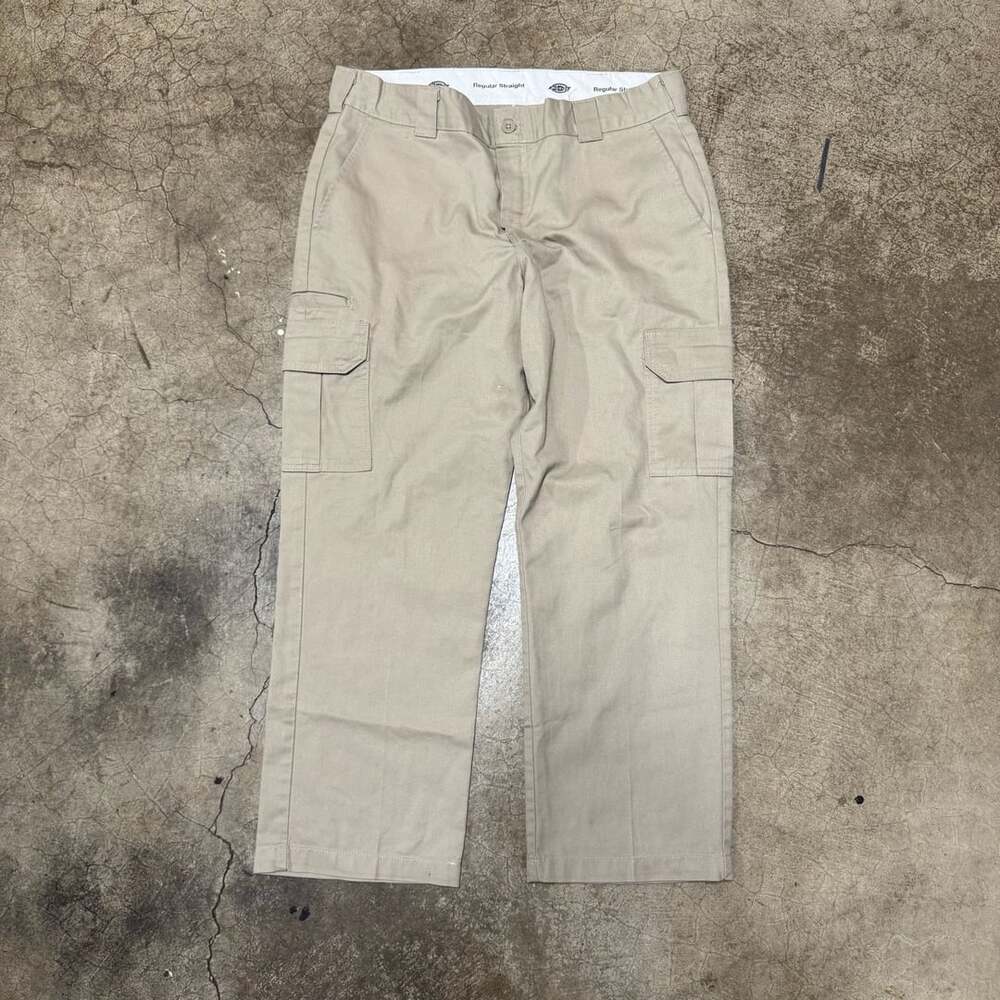 Dickies Regular Straight Cargo Pants Size 36X30 Desert Sand
